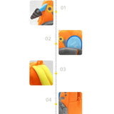 Toddler Backpack Preschool Bag Plush Cartoon Bookbag Engineering Vehicle Pattern