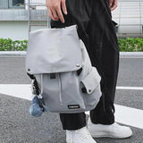 Adjustable Lace-up Student Backpack Unisex Rucksack for Teens