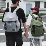 Adjustable Lace-up Student Backpack Unisex Rucksack for Teens