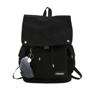 Adjustable Lace-up Student Backpack Unisex Rucksack for Teens