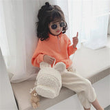 Kids Bunny Ear Plush Backpack