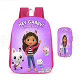 Gabby's Doll house Backpack 3D Print School Bag Girls Children Bookbag