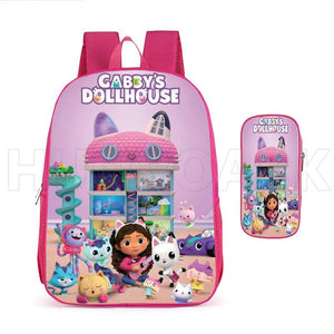 Gabby's Doll house Backpack 3D Print School Bag Girls Children Bookbag