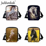 Animal Print School Bag Kids Crossbody Bag Horse Pattern School Bag