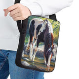 Animal Print Kids Lunch Bag Horse Pattern Messenger Bag