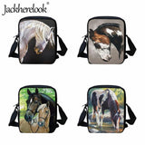Animal Print Kids Lunch Bag Horse Pattern Messenger Bag
