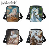 Horse Pattern 3D Print School Bag for Children Messenger Bag