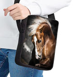 Kids Messenger Bag with Horse Graphic Print