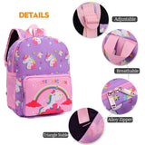 Rainbow Printed Schoolbag For Girls Large Capacity Backpack