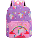 Rainbow Printed Schoolbag For Girls Large Capacity Backpack