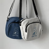 Rabbit Canvas Small Crossbody Bag for Women Girls Vintage Phone Purse