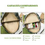 Plaid Canvas Women's Backpack Student Backpacks Large Capacity Waterproof