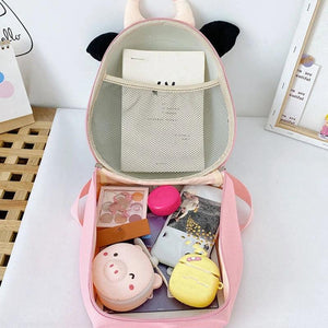 3D Animal Kids Backpack Adjustable Shoulder Strap Double Zipper Bag Kindergarten