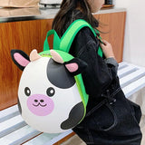 3D Animal Kids Backpack Adjustable Shoulder Strap Double Zipper Bag Kindergarten