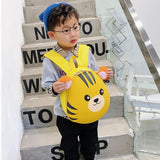 3D Animal Kids Backpack Adjustable Shoulder Strap Double Zipper Bag Kindergarten