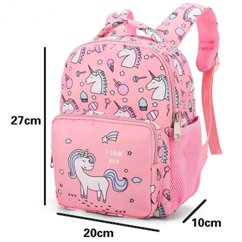Girl School Bags Child Pink Purple Printing Backpack Kindergarten Girls