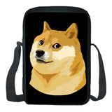 Dogecoin Mini School Bag Phone Bag Boy Girl Shoulder Bag Casual Crossbody Bag