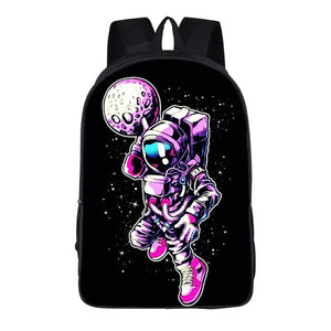 Cartoon Astronaut Student Schoolbag Polyester Primary School Backpack