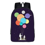 Cartoon Astronaut Student Schoolbag Polyester Primary School Backpack