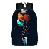 Cartoon Astronaut Student Schoolbag Polyester Primary School Backpack
