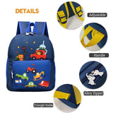 Car Printed Backpack Schoolbag For Kids Children Cartoon Knapsacks Waterproof