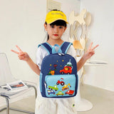 Car Printed Backpack Schoolbag For Kids Children Cartoon Knapsacks Waterproof