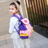 Girls Ballet Dance Bag School Backpack Dot Bow Lace Tiered Ruffle