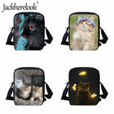 Girl's Cat Pattern School Bag Crossbody Bookbag Children's Shoulder Bag
