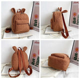 Personalised Rabbit Ear Backpack Plush Bag Toy for Kids Girls