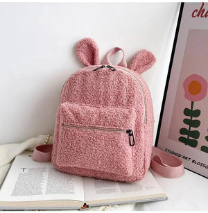 Personalised Rabbit Ear Backpack Plush Bag Toy for Kids Girls