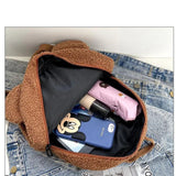 Personalised Name Plush Bear Shoulder Bag for Kids