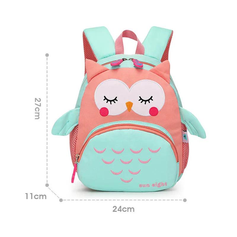 3D Cartoon Animal Baby Backpacks for Kids - Kindergarten Schoolbag