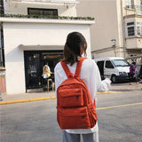 Large Outdoor Backpack Solid School Bag Girls Boys Student Backpack