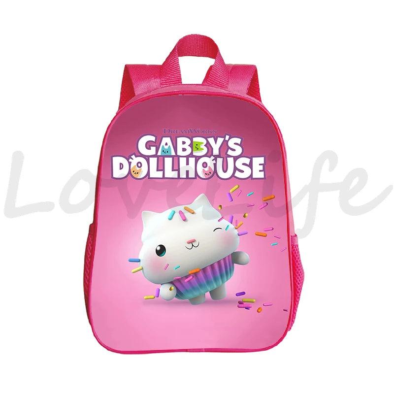 Gabby Cats Schoolbag Dollhouse Backpack Kids Bookbag Girls Bags Mochila