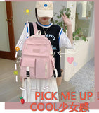 Large Capacity School Bag Backpack Light Travel Bag Canvas Student Mochilas