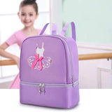 Personalized Ballet Dance Backpack for Little Girl Ballerina Purple Bag