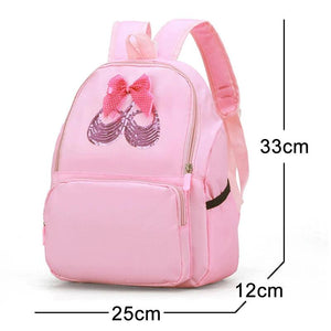 Kids Dance Bag Sequin Bow Latin Ballet Girl Backpack Girls Bag