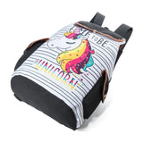 Unicorn Female Backpack Drawstring Canvas Bag Travel Backpack