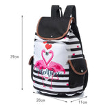 Unicorn Female Backpack Drawstring Canvas Bag Travel Backpack