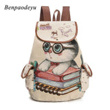 Cat Printing Kids Backpack Soft Back Children School Bags