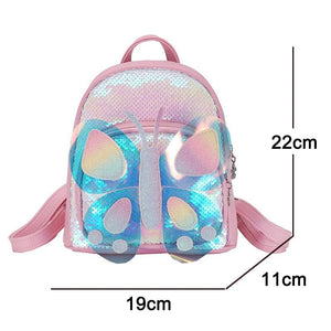 Sequin Butterfly Kids Backpack for Girls School Bags