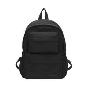 Large-capacity Outdoor Backpack Solid School Bag Female Wear Oxford Cloth