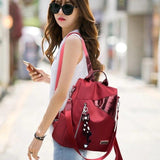 Anti-theft Oxford Backpack with Sequins, College Bag Purse