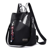 Anti-theft Oxford Backpack with Sequins, College Bag Purse