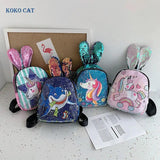 Sequins Unicorn Backpack holographic school bag for girls