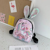 Sequins Unicorn Backpack holographic school bag for girls
