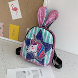 Sequins Unicorn Backpack holographic school bag for girls
