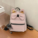 Bowknot School Bags for Teenage Girls Child Book Bags Cattoon Backpack