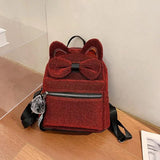 Bowknot School Bags for Teenage Girls Child Book Bags Cattoon Backpack