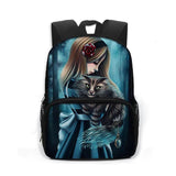 Gothic Girls Print School Bag for Kids Laptop Backpack Teens